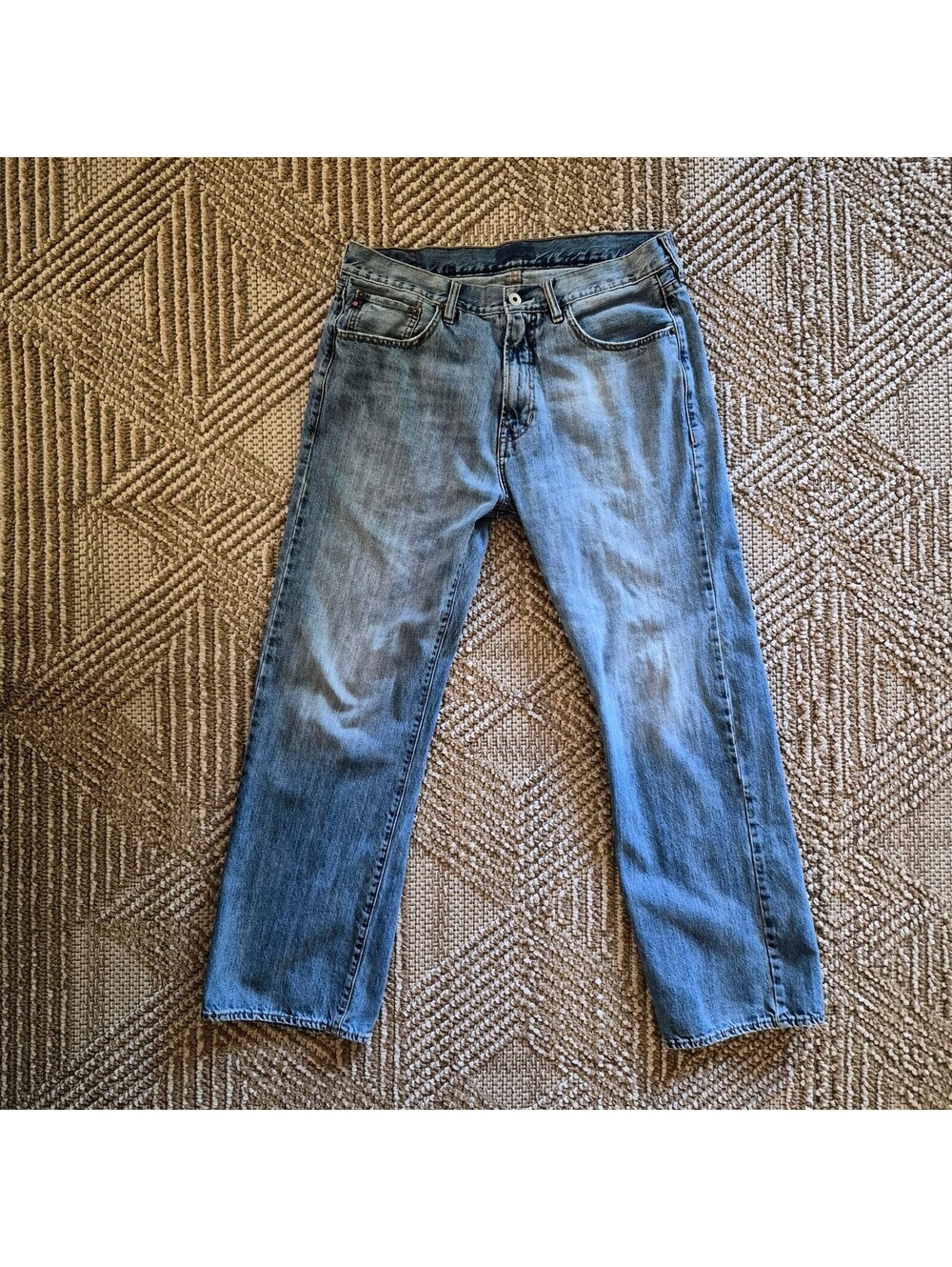 Vintage Y2K Polo Ralph Lauren Straight Leg Jeans 34x30 Baggy Faded Blue 34x30